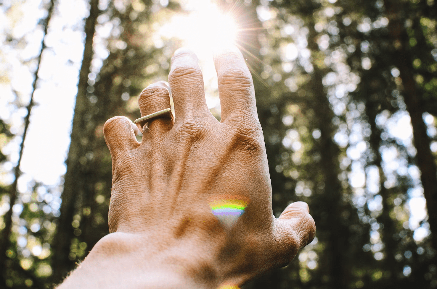 Psychic medium connecting with the spiritual realm